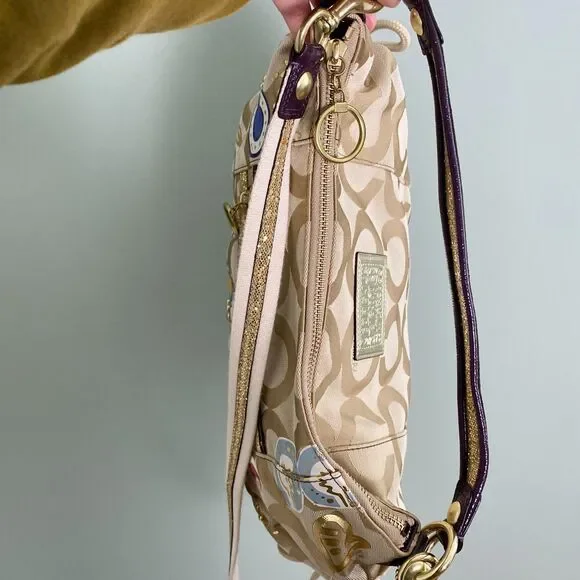 Coach Poppy Jazzy Bag Purse Signature C Canvas Graffiti Shoulder Crossbody 15311 - Picture 10 of 16